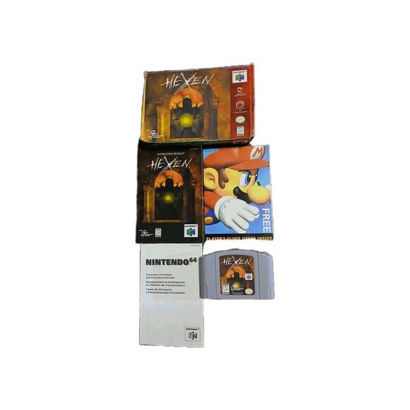 Hexen Nintendo 64 N64 CIB–Good+ Box, Mint Cart, Manual & Inserts–Complete Tested - Picture 1 of 14